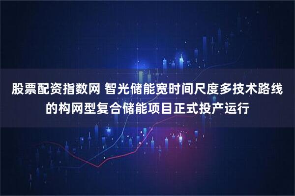 股票配资指数网 智光储能宽时间尺度多技术路线的构网型复合储能项目正式投产运行